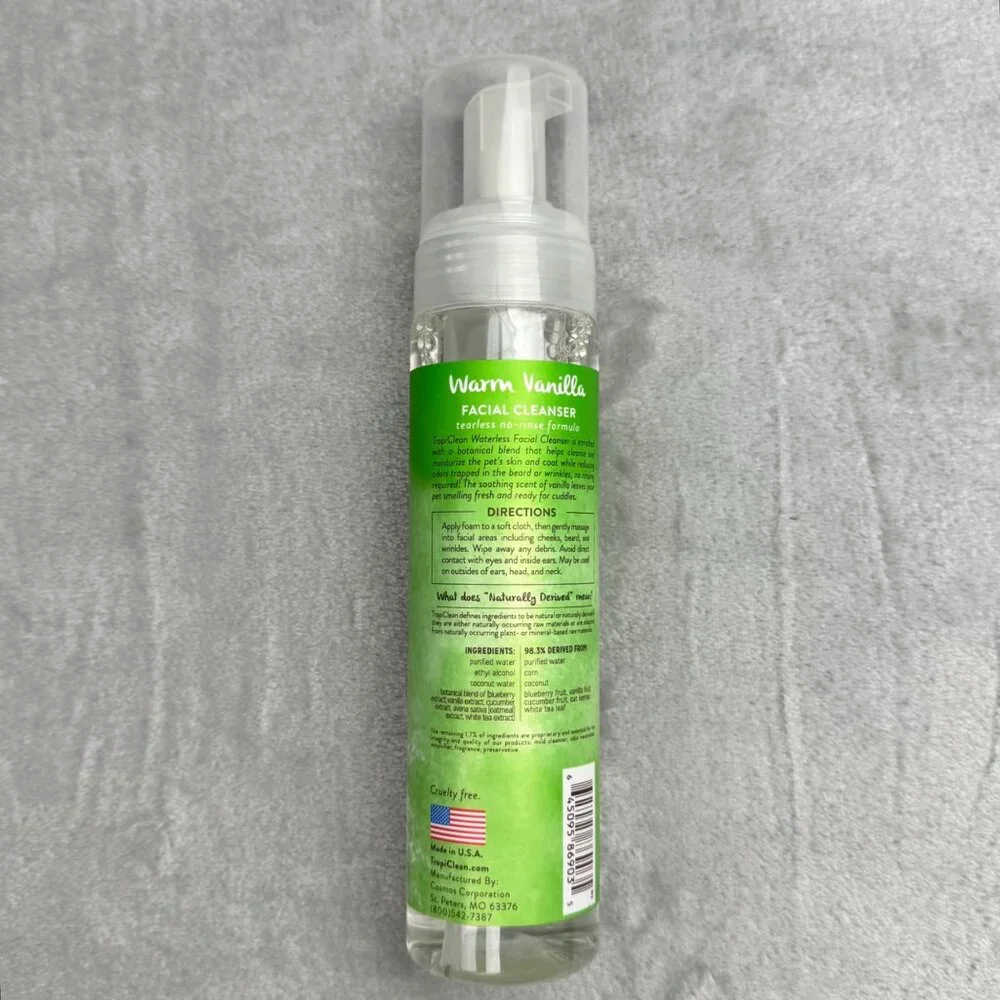 TROPICLEAN Waterless Facial Cleanser for Cats and‎ Dogs